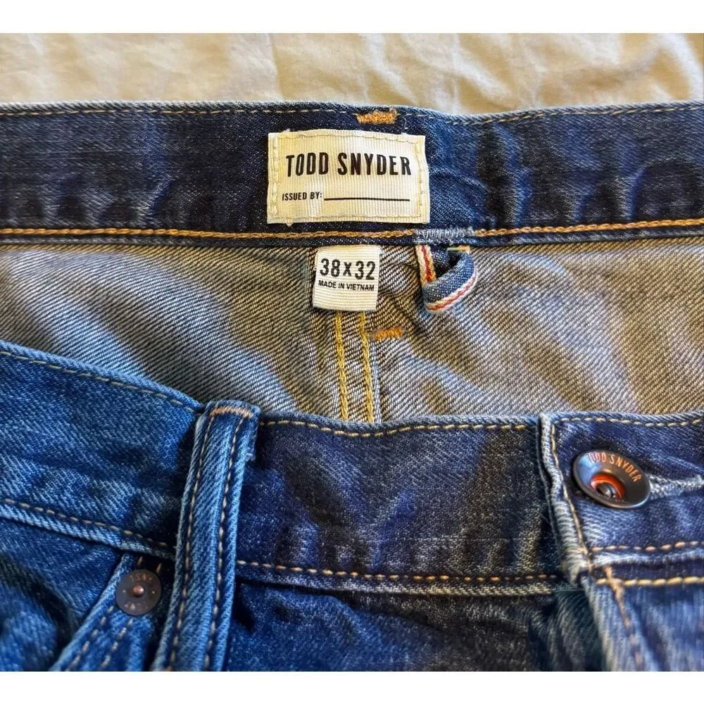 Todd Snyder Size 38 X 32 Classic Fit 12.5 Japanese Selvedge Denim Jeans
